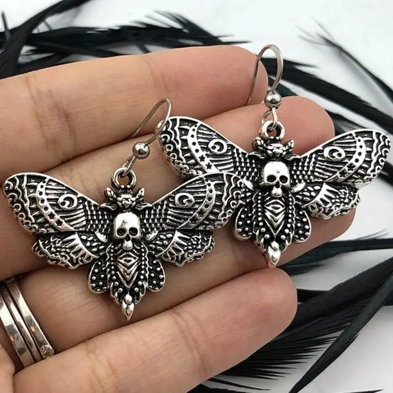 Egyptian Designs Large Hoop Earrings Silver-Beetle