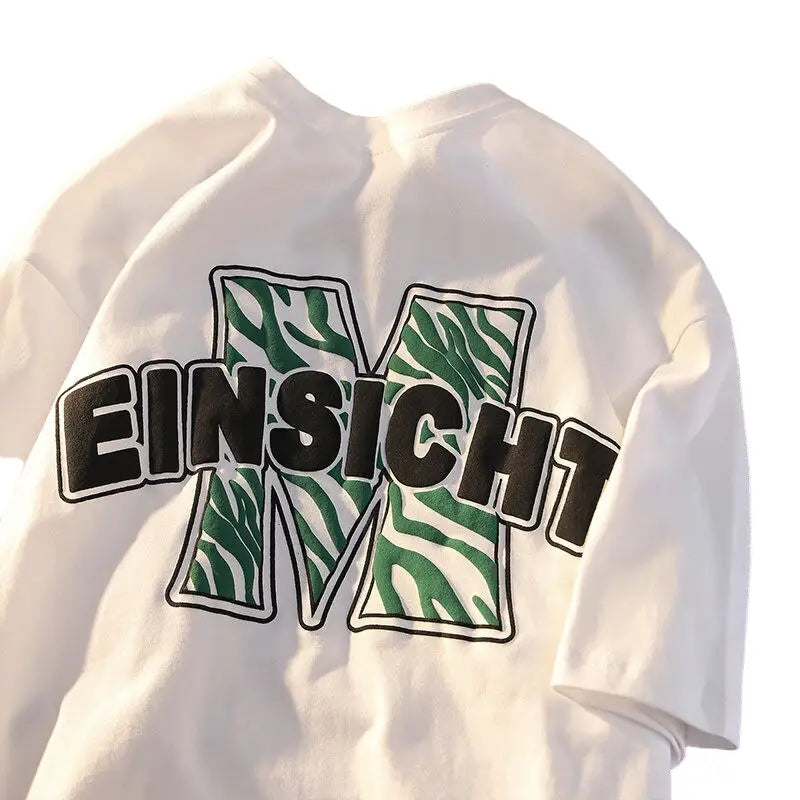 Einsicht Printed Loose T-Shirt - White / S