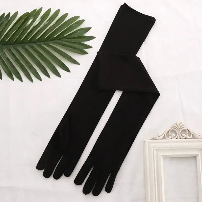 Elbow Different Length Soft Stylish 1 Pair Gloves - Matte