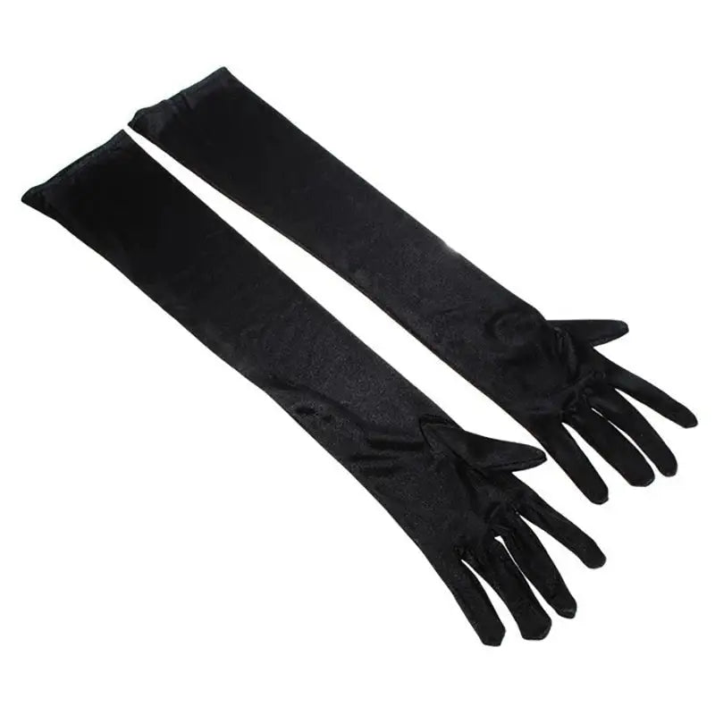 Elbow Different Length Soft Stylish 1 Pair Gloves - Satin