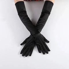 Elbow Length Soft Stylish Gloves for Everyday Wear Satin
