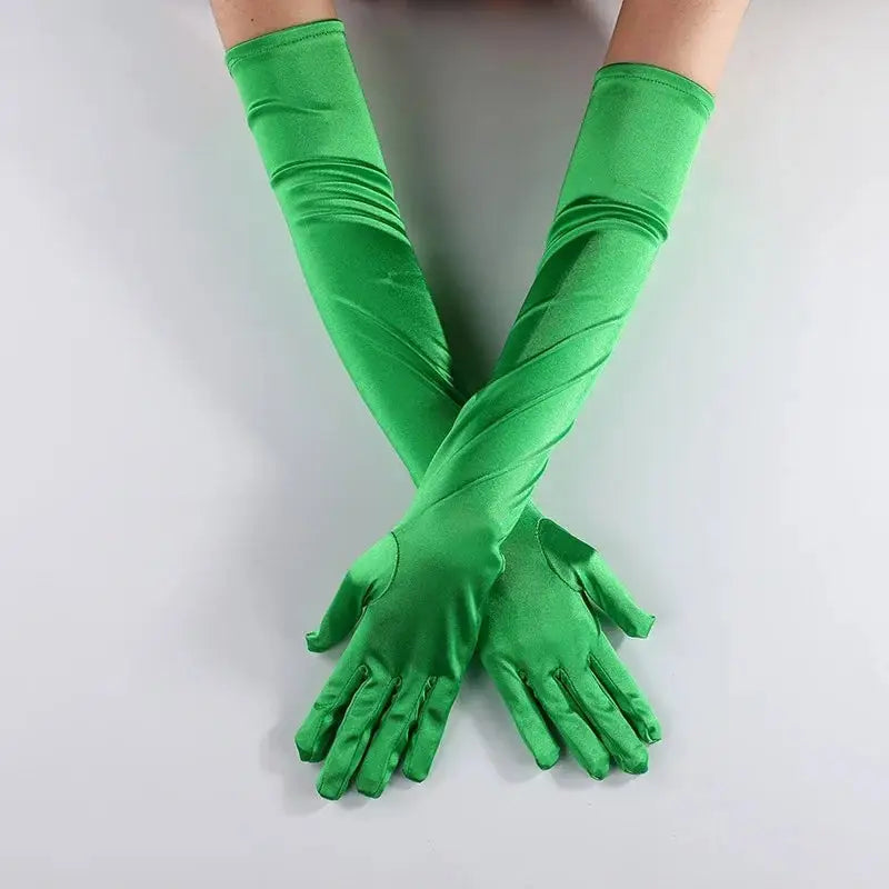 Elbow Length Soft Stylish Gloves for Everyday Wear Satin