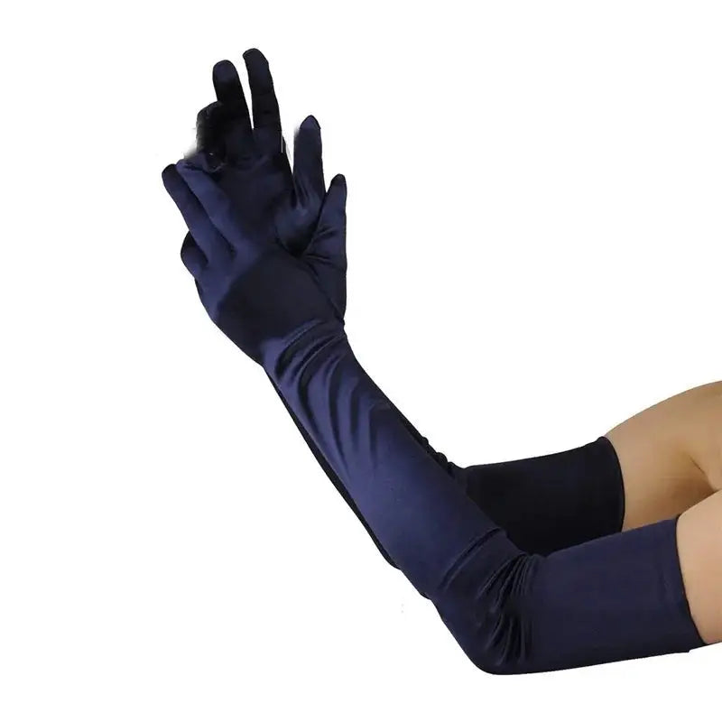 Elbow Length Soft Stylish Gloves for Everyday Wear Satin