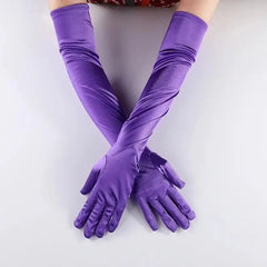 Elbow Length Soft Stylish Gloves for Everyday Wear Satin