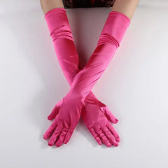 Elbow Length Soft Stylish Gloves for Everyday Wear Satin