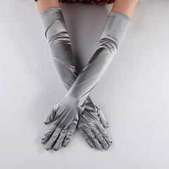 Elbow Length Soft Stylish Gloves for Everyday Wear Satin