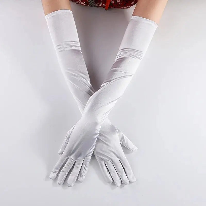 Elbow Length Soft Stylish Gloves for Everyday Wear Satin