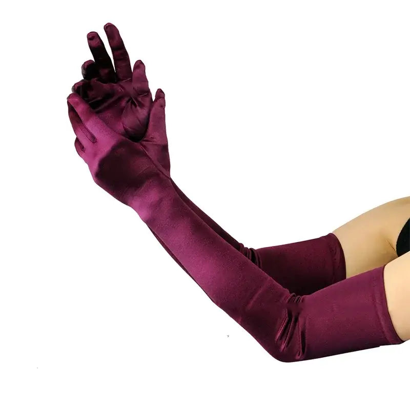 Elbow Length Soft Stylish Gloves for Everyday Wear Satin