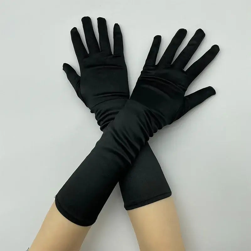 Elbow Length Soft Stylish Gloves for Everyday Wear Satin