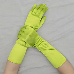 Elbow Length Soft Stylish Gloves for Everyday Wear Satin
