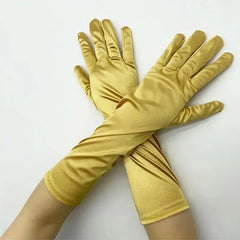 Elbow Length Soft Stylish Gloves for Everyday Wear Satin