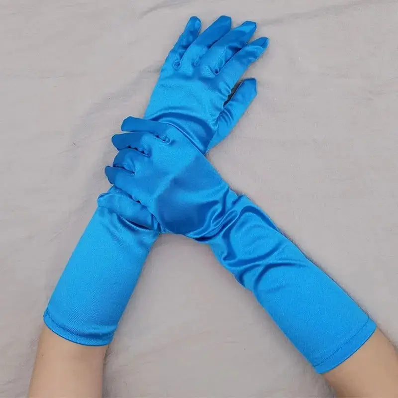 Elbow Length Soft Stylish Gloves for Everyday Wear Satin
