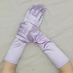Elbow Length Soft Stylish Gloves for Everyday Wear Satin