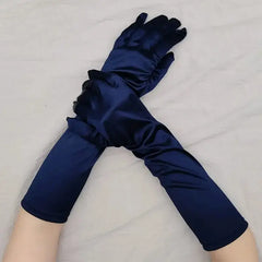 Elbow Length Soft Stylish Gloves for Everyday Wear Satin