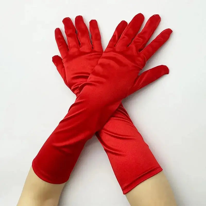 Elbow Length Soft Stylish Gloves for Everyday Wear Satin