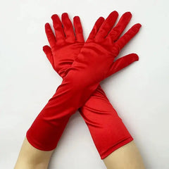 Elbow Length Soft Stylish Gloves for Everyday Wear Satin
