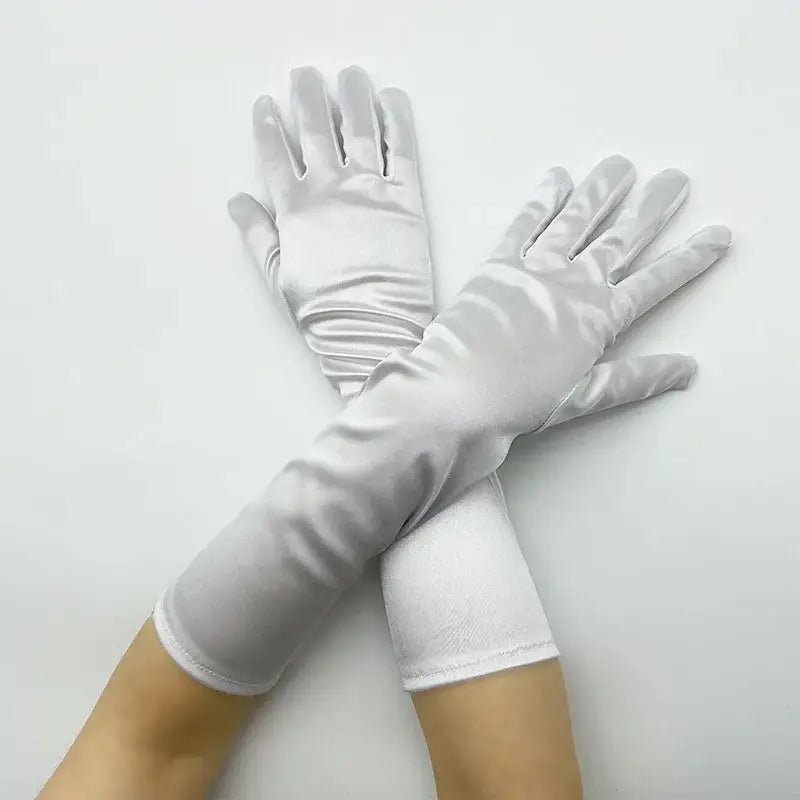 Elbow Length Soft Stylish Gloves for Everyday Wear Satin