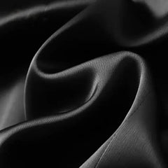 Elegant Satin Luxury Black Silk Office Blazer
