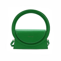 Thumbnail for Elegant with Round Handles Hand-bag - Green / (20cm<Max