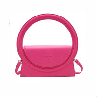 Thumbnail for Elegant with Round Handles Hand-bag - Pink / (20cm<Max