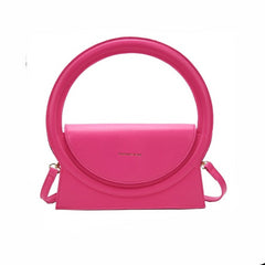 Elegant with Round Handles Hand-bag - Pink / (20cm<Max