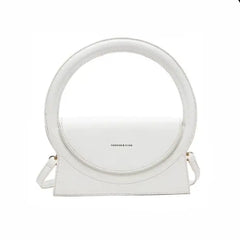 Elegant with Round Handles Hand-bag - White / (20cm<Max
