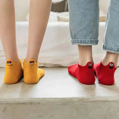 Embroidered Expression Candy Socks for Everyday Wear
