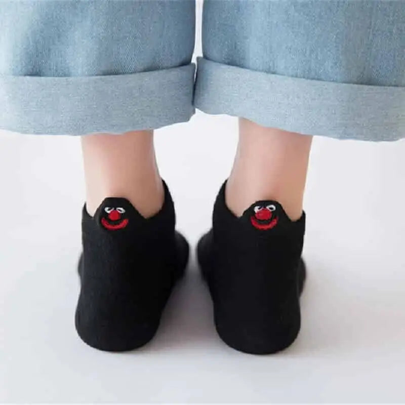 Embroidered Expression Candy Socks for Everyday Wear