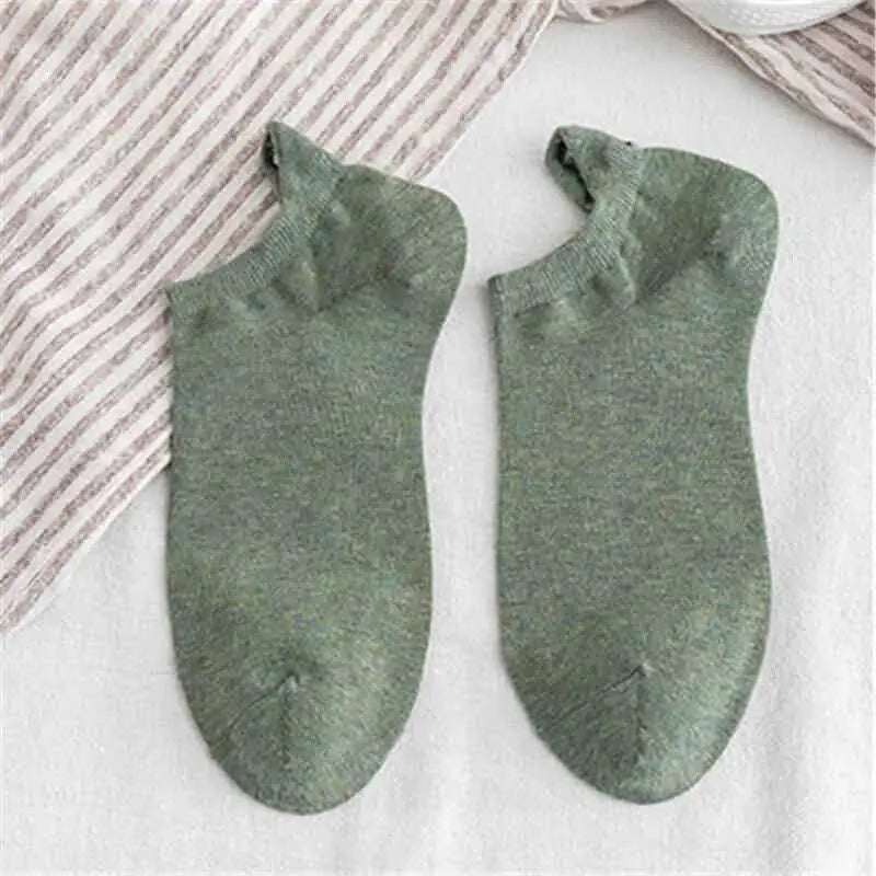 Embroidered Expression Candy Socks - Green