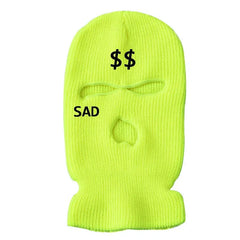 Embroidered knit Balaclava