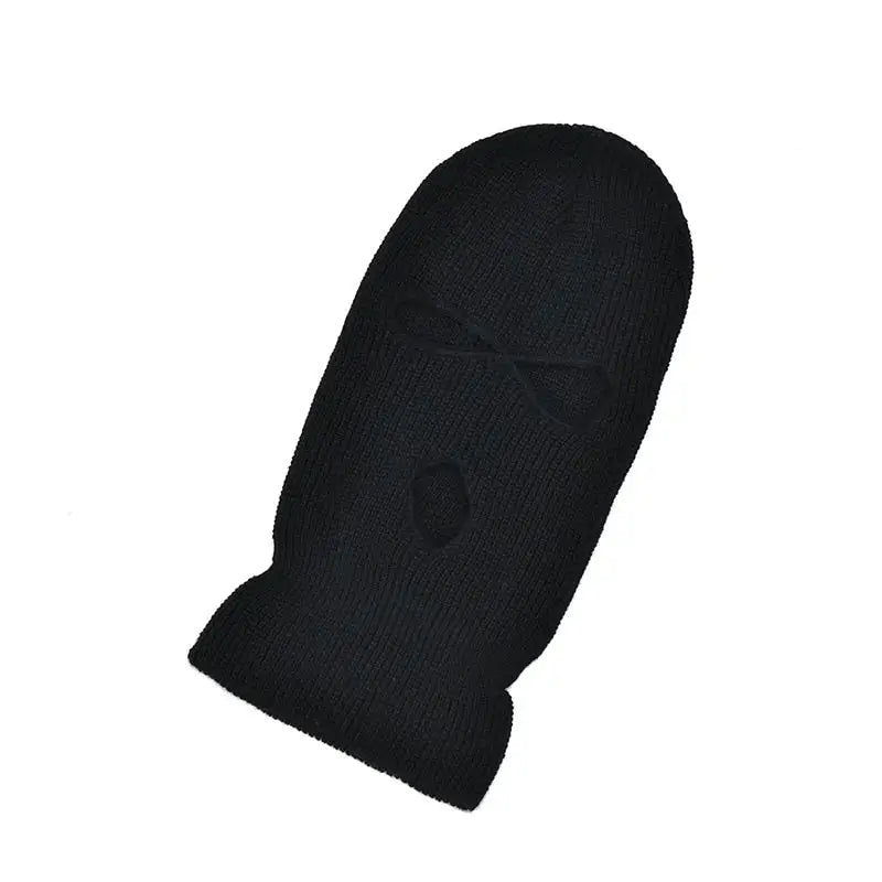 Embroidered knit Balaclava