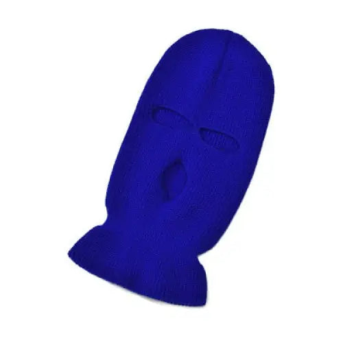 Embroidered knit Balaclava - Blue / One Size
