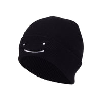 Thumbnail for Embroidered Smiley Knitted Beanie - Black / One Size