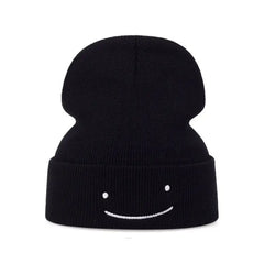 Embroidered Smiley Knitted Beanie