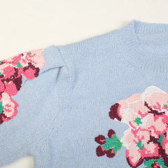 Embroidery Floral Sweater