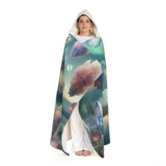 Enchanted Prism Spectra - Magical Hooded Sherpa Blanket