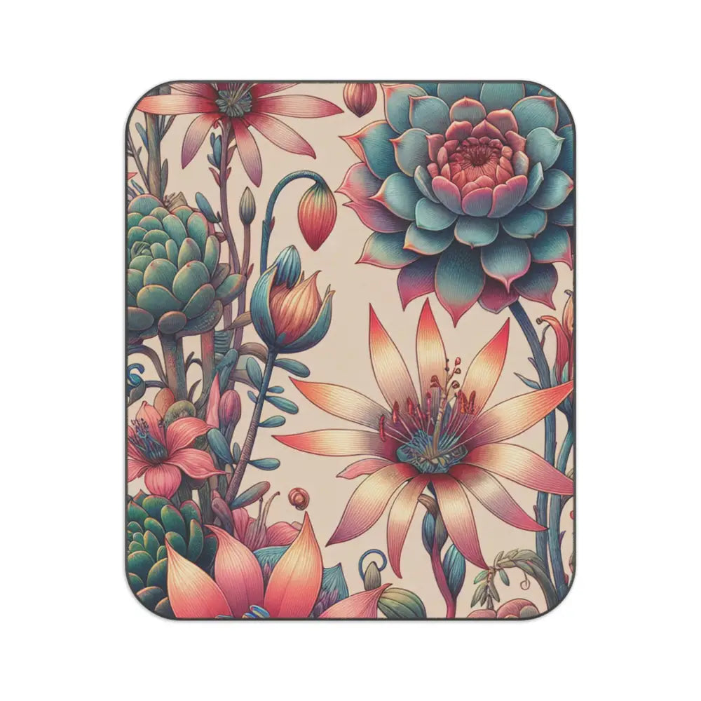 Enchanting Sylvester Floral Succulent Picnic Blanket 61’’ ×