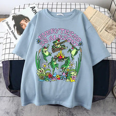 Everything Is Alright Frog Cottagecore T-Shirt