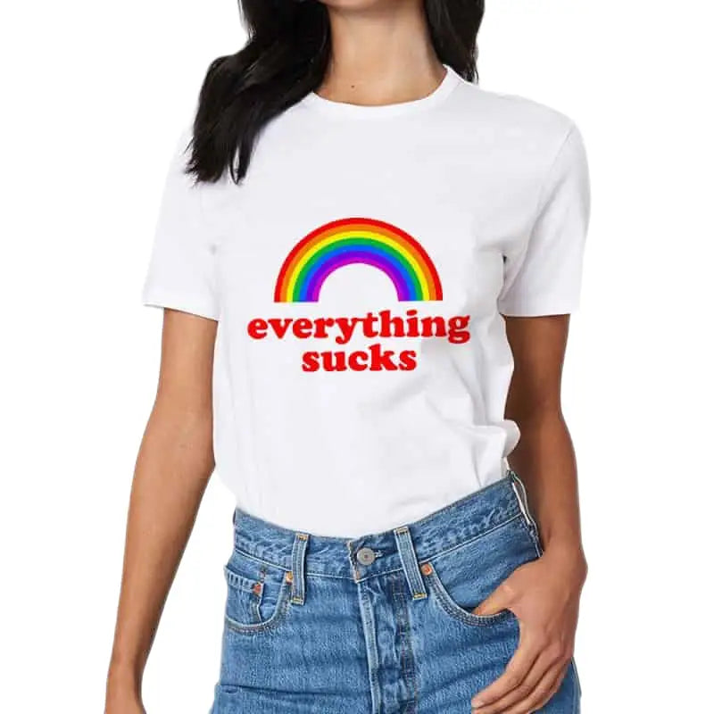 Everything Sucks Rainbow T-shirt