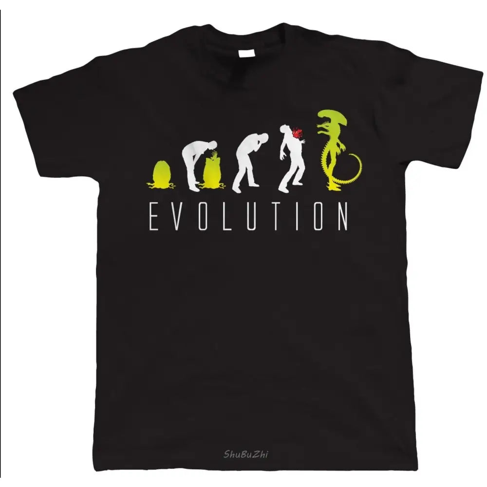Evolution Of Aliens T-Shirt - XS / Black - T-shirt