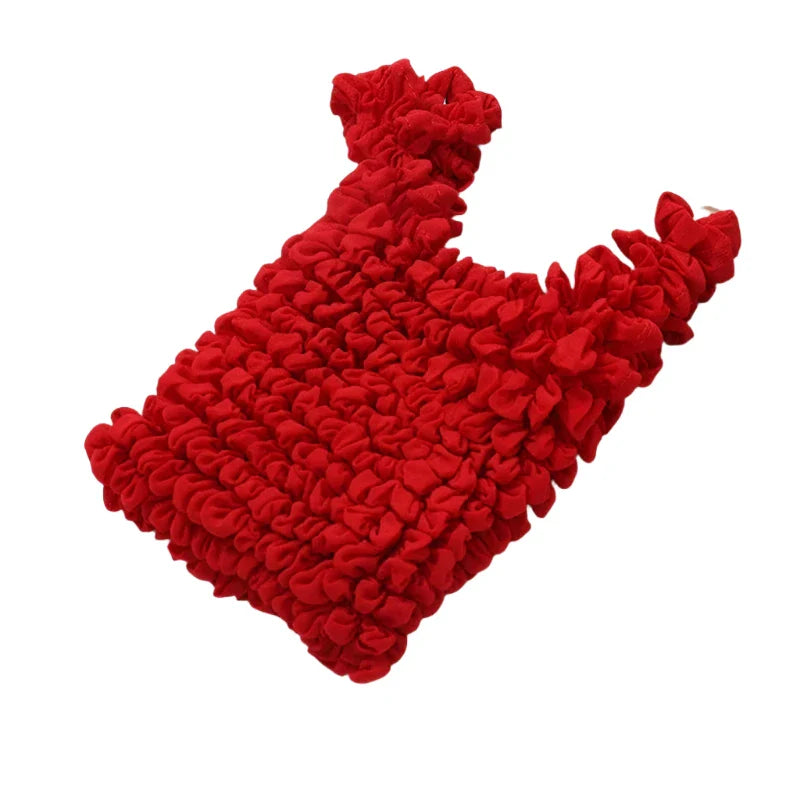 Expand Shoulder Reusable Foldable Tote Bag for Daily Red