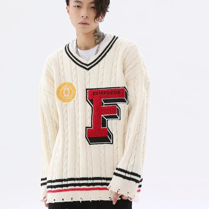 Fair Focus V-Neck Knit Sweater