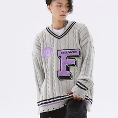 Fair Focus V-Neck Knit Sweater