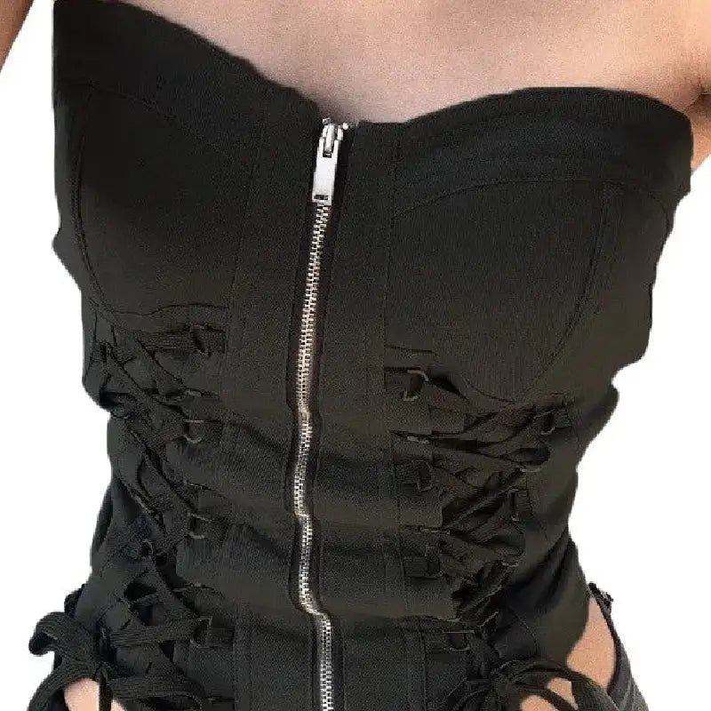Fairycore Zip Up Corset Top Aesthetic Clothing