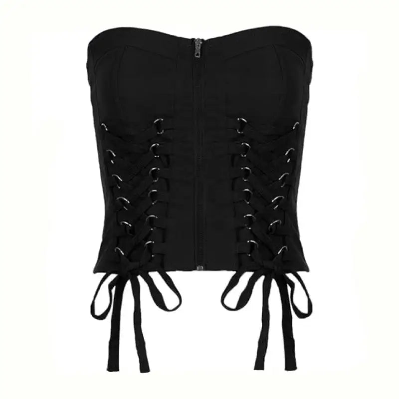 Fairycore Zip Up Corset Top Aesthetic Clothing