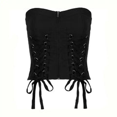 Fairycore Zip Up Corset Top Aesthetic Clothing