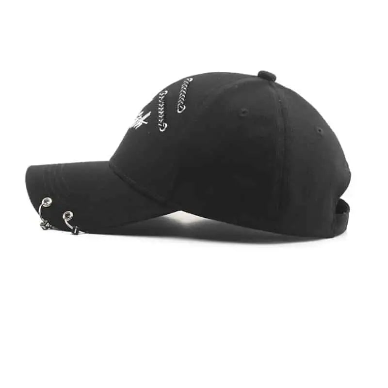 Faith Baseball Cap with Chain Ring Design