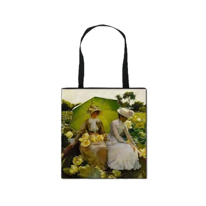 Famous Art Oil Painting Eco Reusable Shopping Bag