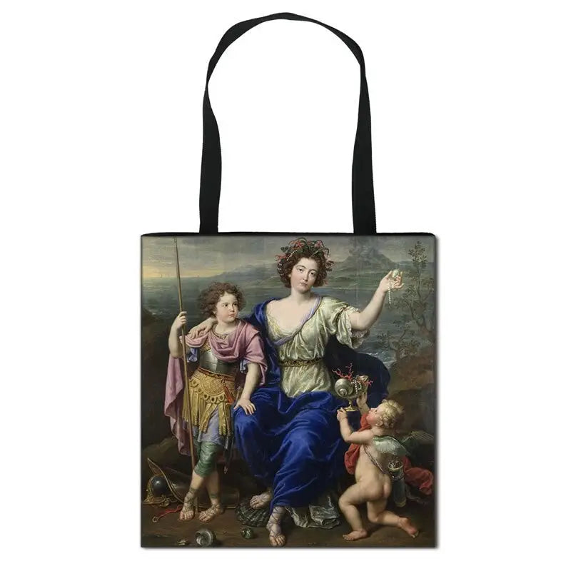 Famous Art Oil Painting Eco Reusable Shopping Bag