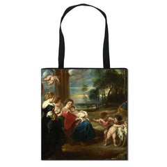 Famous Art Oil Painting Eco Reusable Shopping Bag